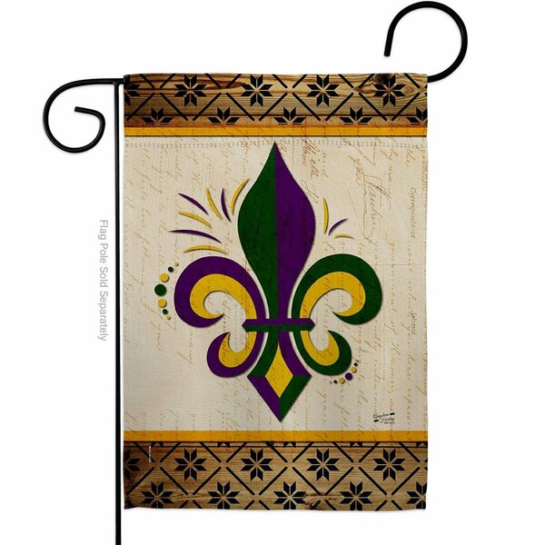 Patio Trasero Fleur De Lys Country Living 13 x 18.5 in. Double-Sided Decorative Vertical Garden Flags for PA4079924